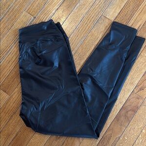 Aerie Black Faux Leather Leggings